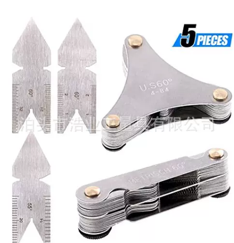 中心规5件套55加60°量规60度全美制51PC螺纹牙规 52片螺纹规套装