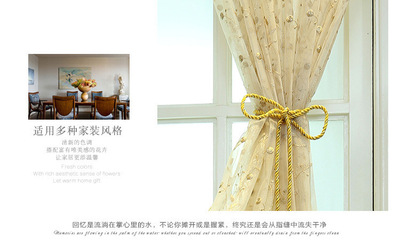 田园新品绣花满天星网格窗纱纱帘批发可来样定做厂家直销定制韩式|ru