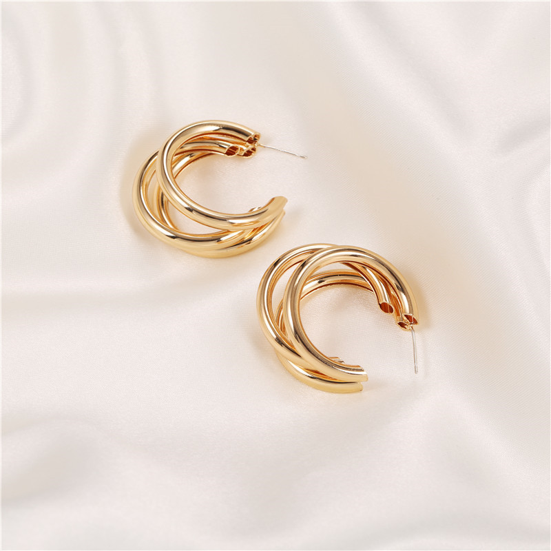 Frosted Multilayer Earrings display picture 7