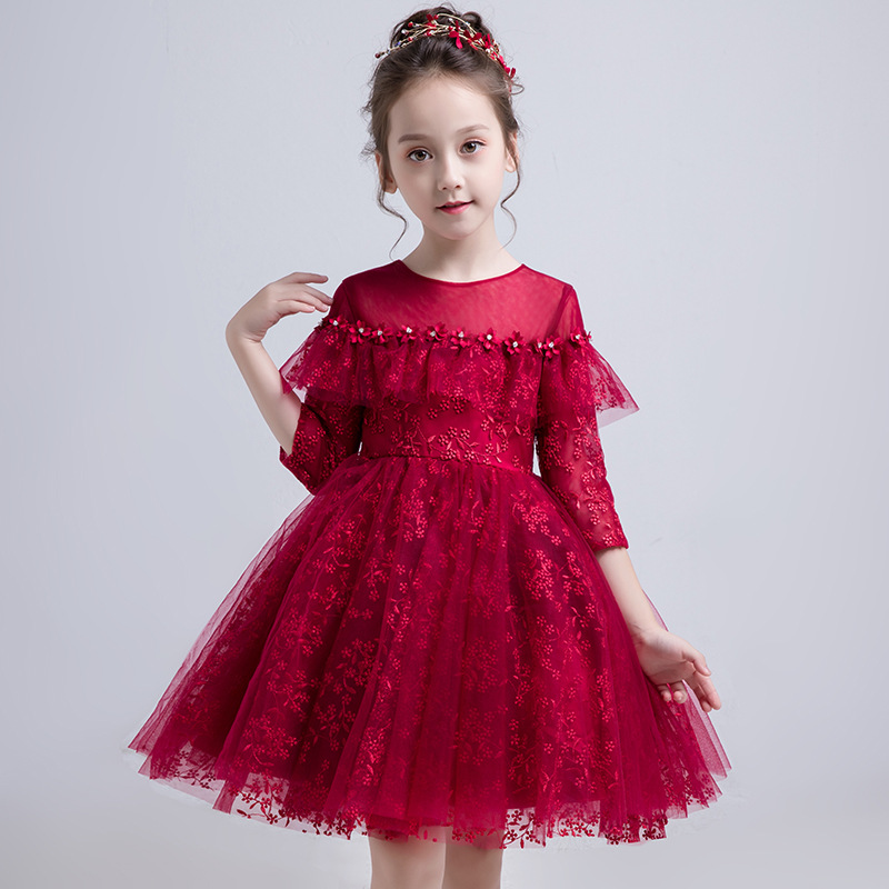 Flower girl dress female princess dress...