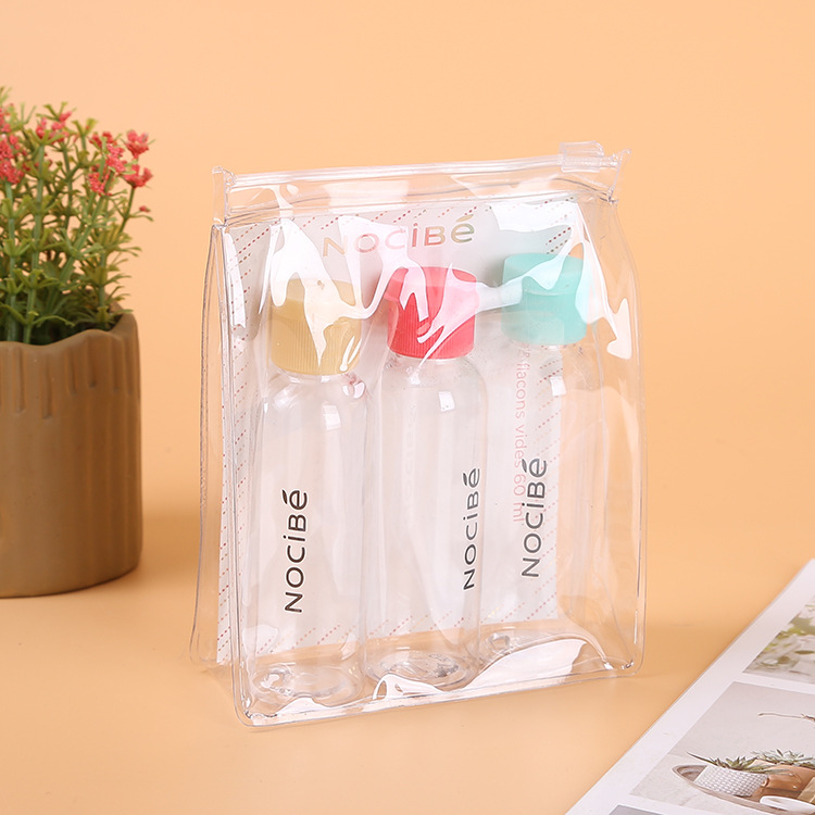 厂家批发化妆品试用装包装袋 旅行小样套装PE拉链袋 空瓶自封袋