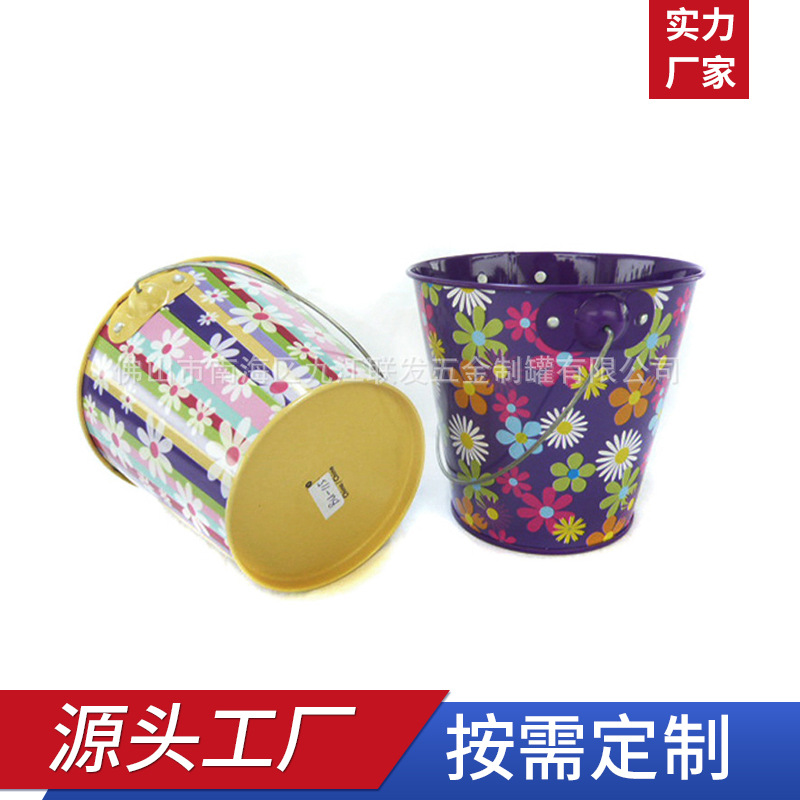 工厂双面印刷桶玩具小桶马口铁桶糖果包装