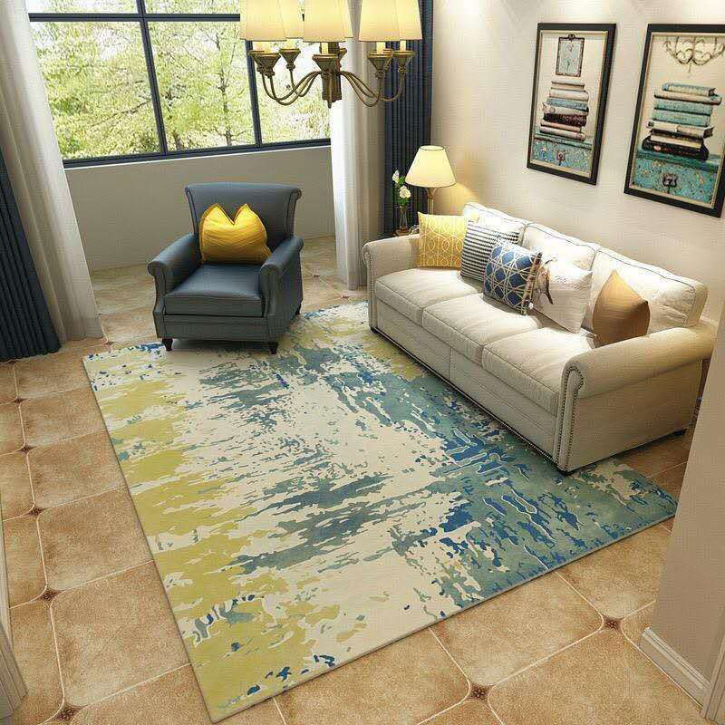 wholesale Modern minimalist Abstract geometric carpet Northern Europe rectangle tea table bedroom Geometry carpet Mat