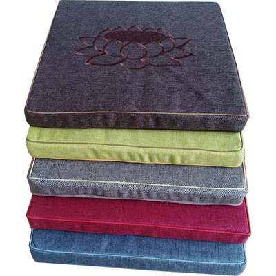 亚麻方形拜垫 拜佛垫家用加厚磕头礼佛跪垫佛堂 禅修莲花垫打坐垫