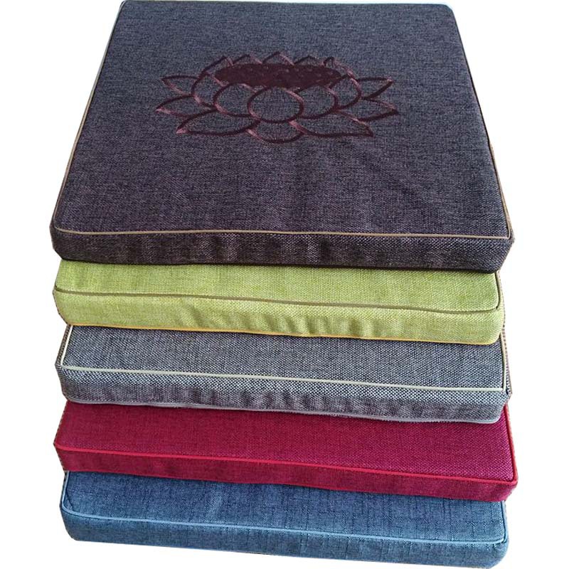 亚麻方形拜垫 拜佛垫家用加厚磕头礼佛跪垫佛堂 禅修莲花垫打坐垫