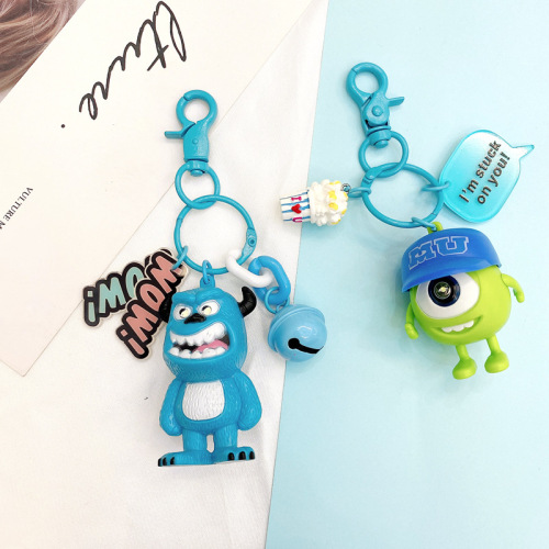 Monsters University Keychain Sound Pendant Big Eyes Cartoon Creative Small Gift Internet Celebrity Car Keychain Pendant