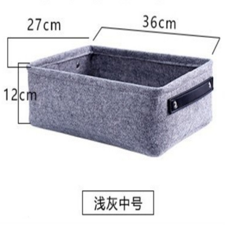 Fábrica al por mayor cesta de almacenamiento de fieltro ropa sucia cesta de almacenamiento de fieltro libro hogar caja de almacenamiento de fieltro