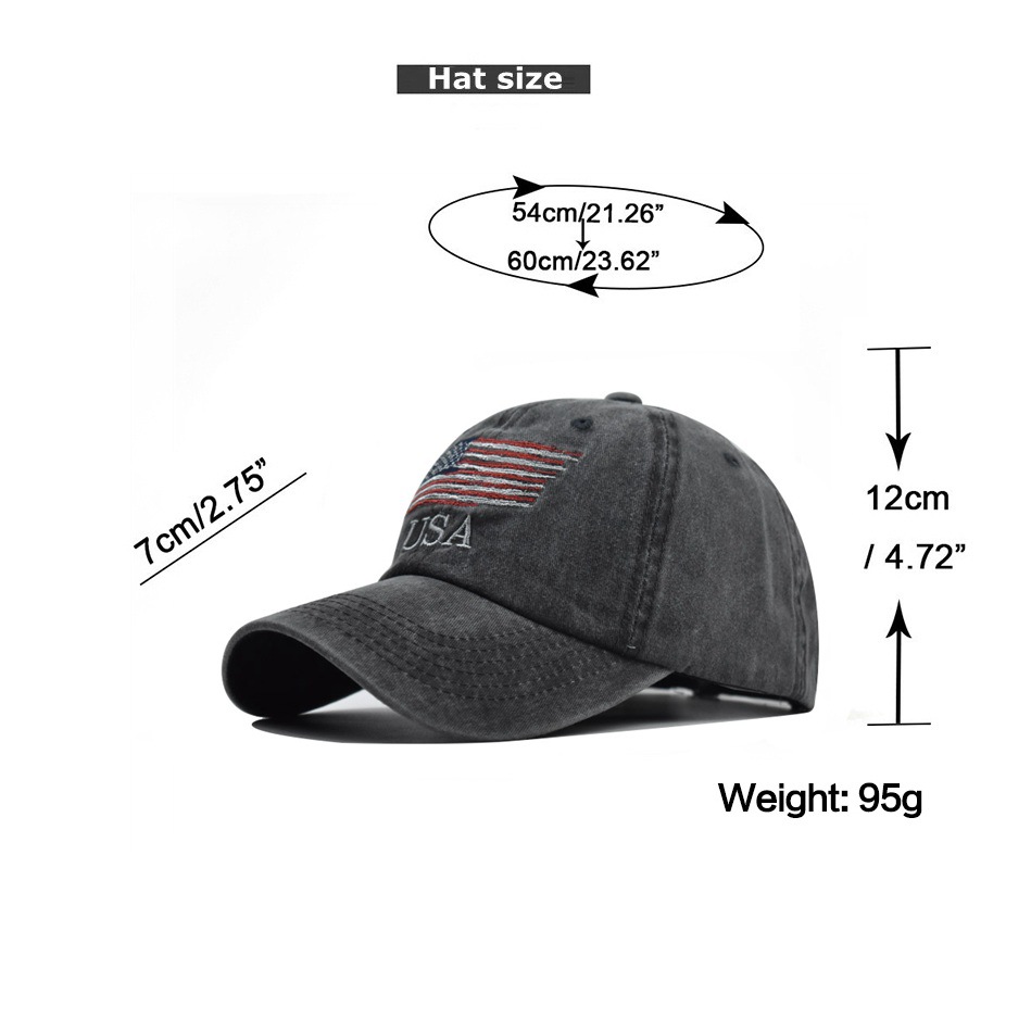 Unisex Hip-hop Retro Streetwear American Flag Curved Eaves Baseball Cap display picture 1