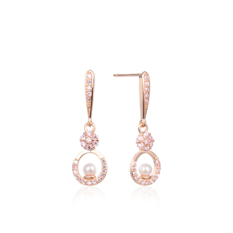 Estilo coreano simple pendientes frescos s925 pendientes de diamantes de plata accesorios populares de moda para mujer transfronteriza nueva venta al por mayor