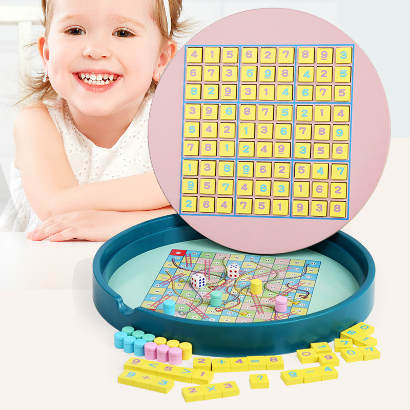 wooden Sudoku Chess game Flight chess children logic thinking Reasoning squared paper for practicing calligraphy Puzzle Toys