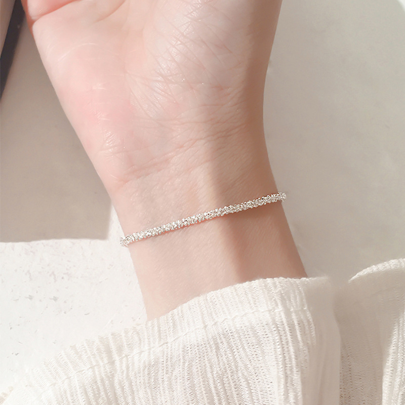 925 Sterling Silver Baby Stars Bracelet Female Korean Style Simple Student Mori Style Cold Style Niche Design Personalized Girlfriend