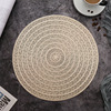Creative meal cushion INS wind Nordic anti -hot round decorative cushion hollow thermal insulation pad household solid color hot gold meal table cushion