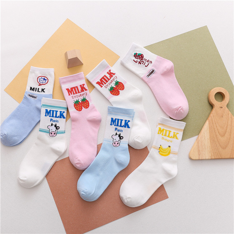 Female cotton socks ins tide spring and...