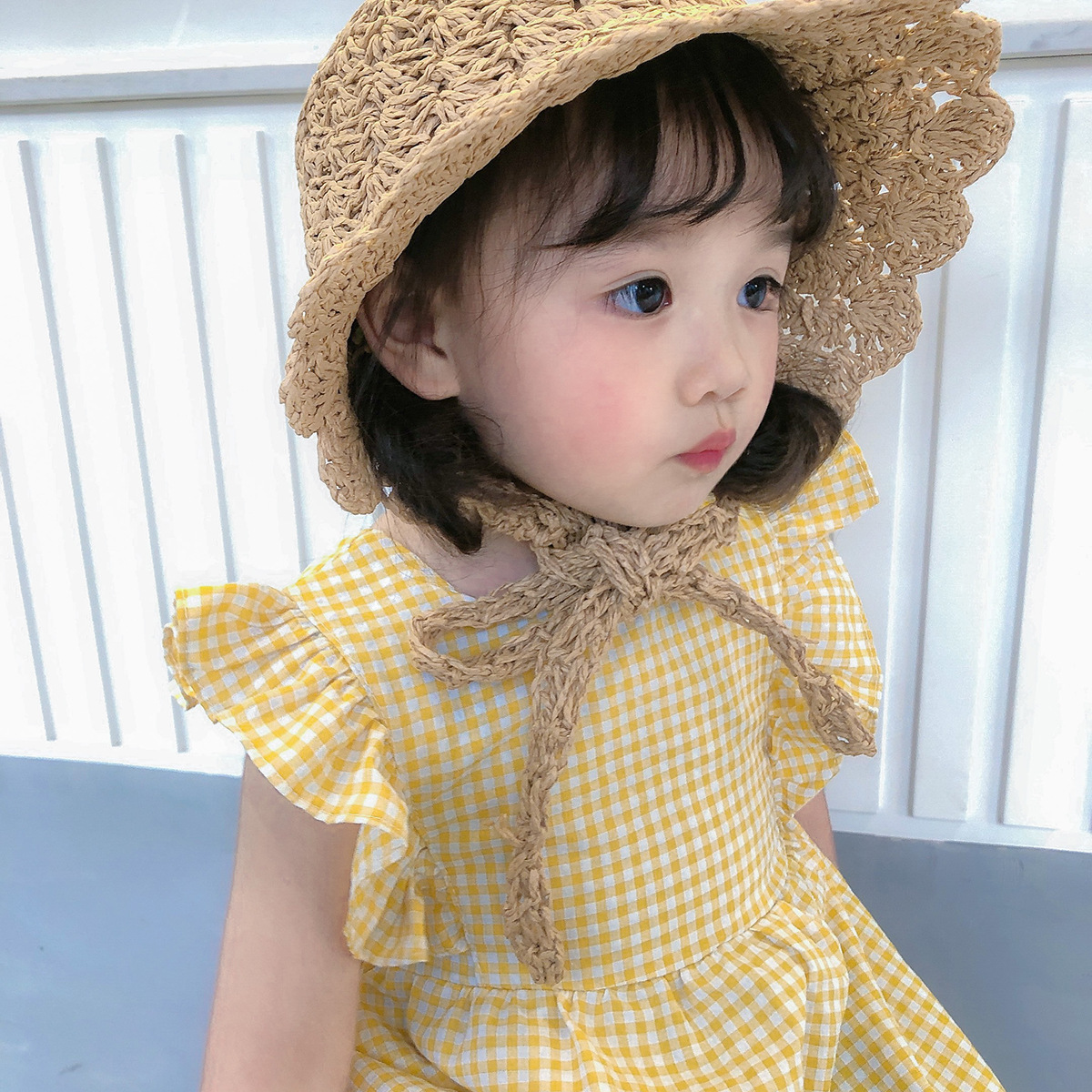 Baby Cap Summer Breathable Children Fisherman Hat Handmade Straw Hat Colorful Hat Straw Adult Sun Hat Tide Wholesale Nihaojewelry display picture 3