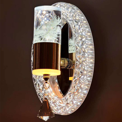 亚马逊壁灯外贸跨境水晶壁灯轻奢酒店卧室床头灯背景壁灯过道灯