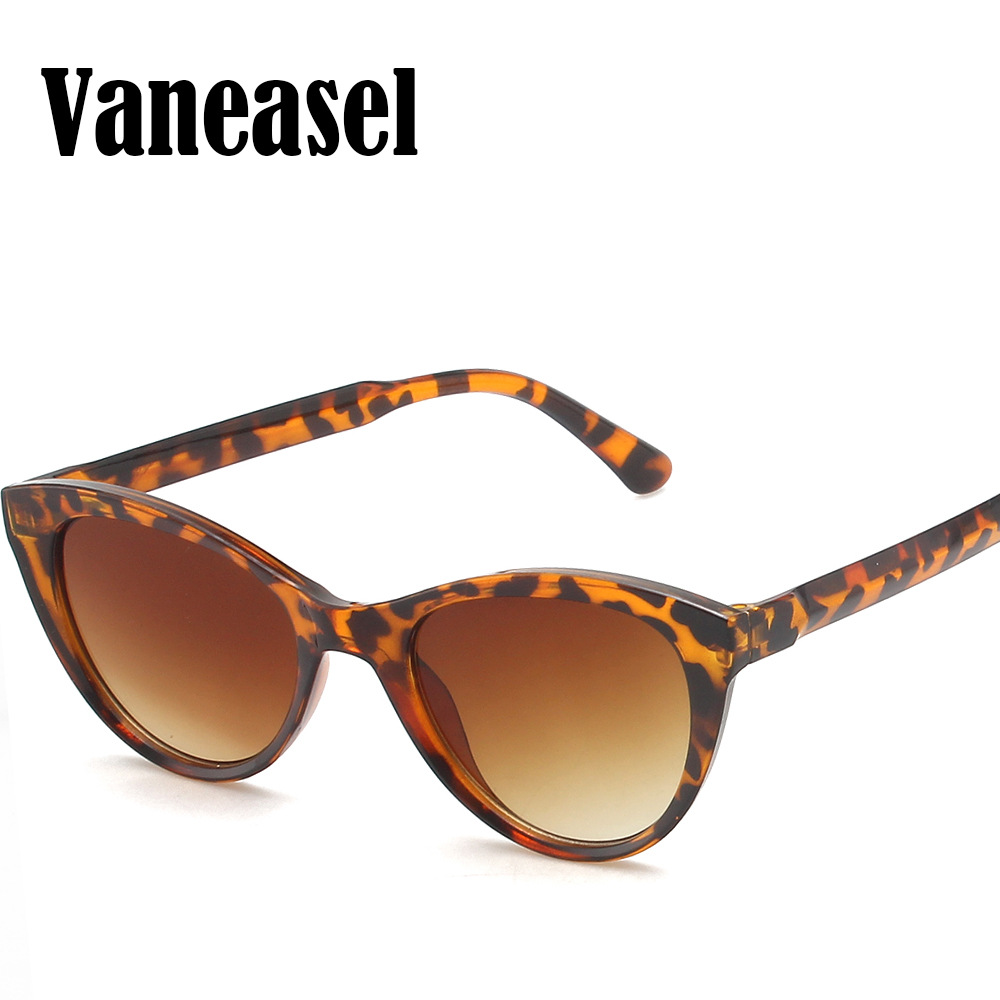Europeo y americano Amazon moda retro gato ojo gafas de sol hombres y mujeres Blanco marrón personalizado gafas de sol