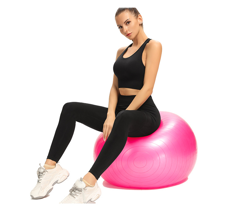 Hot Yoga Suit Naked Women Sense Bra Shockproof Sports Vest Hip Raise Fitness Pants in Sports Sets