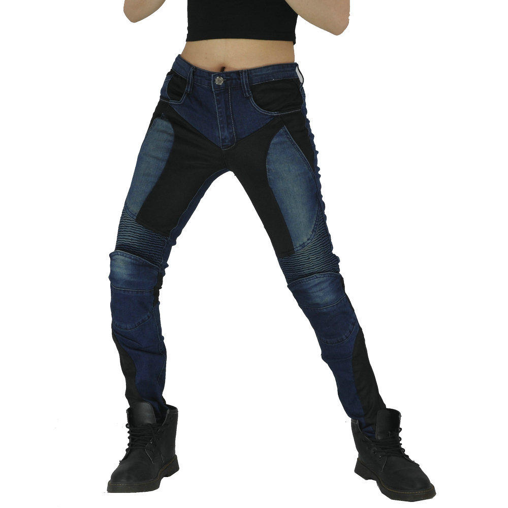 Loong biker verano motocicleta slim fit pantalones anti-caída motocicleta jeans motocicleta transpirable ciclismo pantalones para mujeres