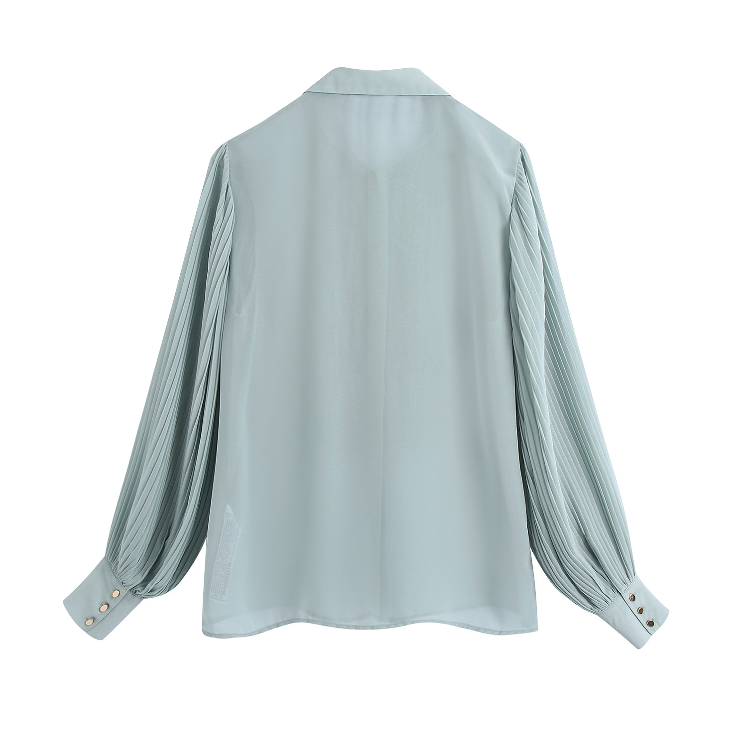 wholesale autumn laminated decoration drape blouse top NSAM6261
