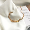 Atmospheric European and American style metal chain chain -type personality white bracelets often wear street tide female creative hand ornaments