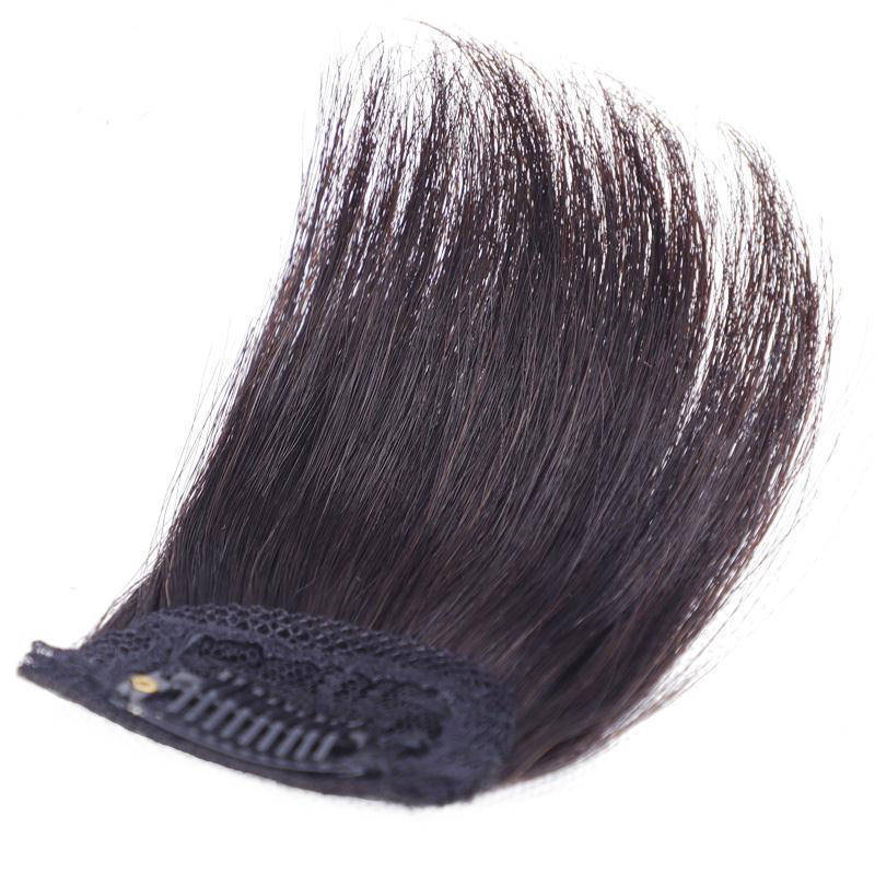 Pelo real mini almohadilla pieza de pelo invisible sin costuras mullido realista peluca pieza femenina de una sola pieza de venta directa al por mayor entrega de una sola pieza