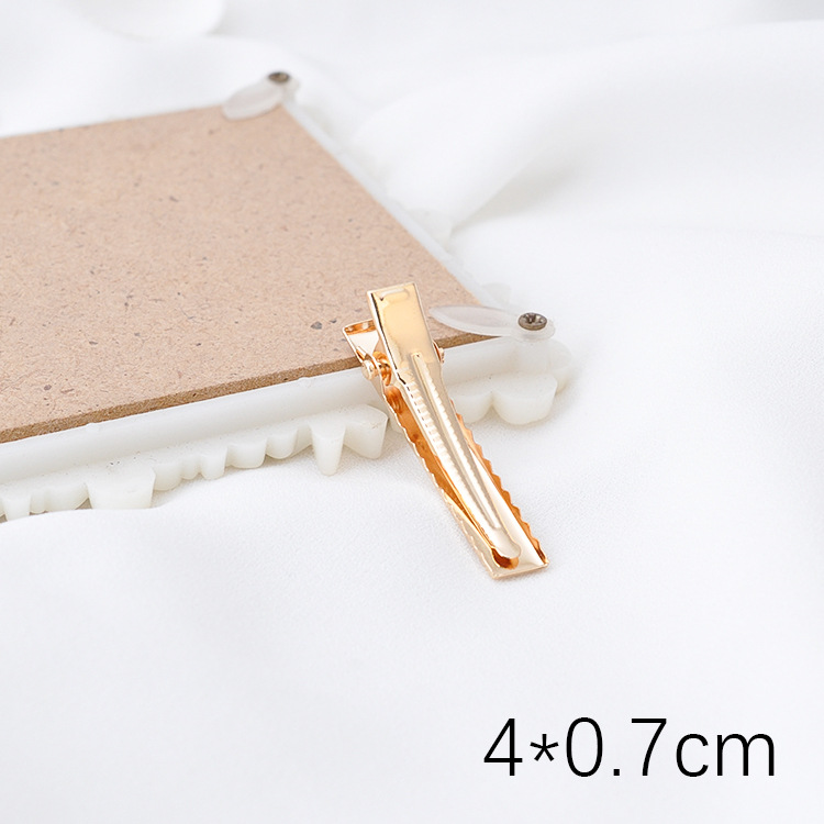 Clip de pico de pato dorado clip lateral clip cuadrado horquilla colgante plateado color retención accesorios para el cabello tocado accesorios de material hecho a mano básico