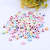 Acrylic color transparent letter bead spot DIY jewelry accessories square bead 5*5 6*6 7*7 letters beads