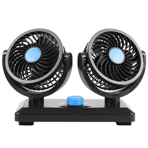 Car fan 12v.24v car double head fan summer USB electric fan car portable truck mini