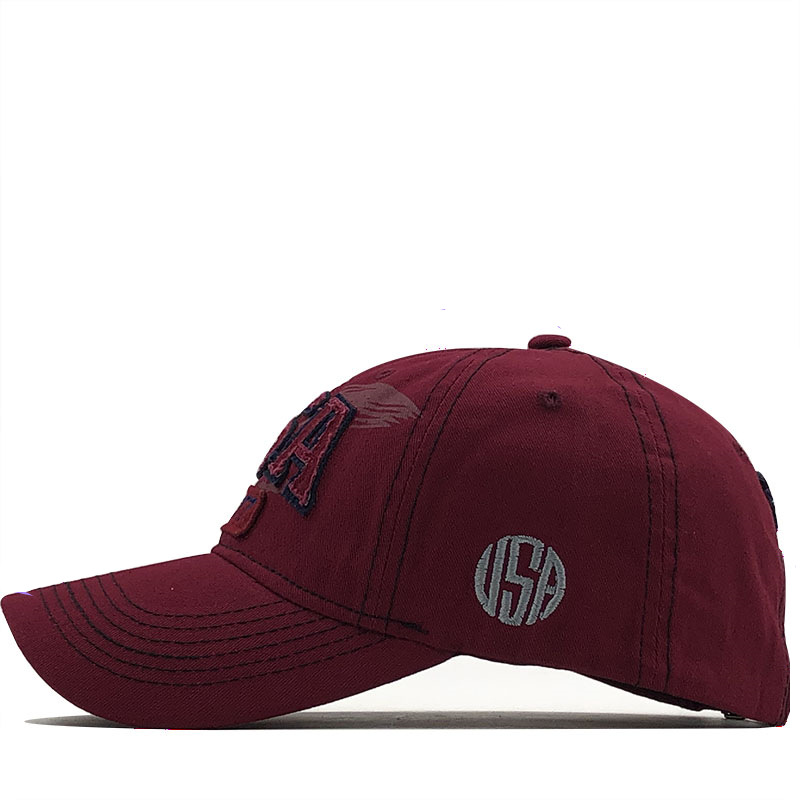 Eagle Embroidered Baseball Cap Cotton Unisex Sun Hat For Men_voghion.com