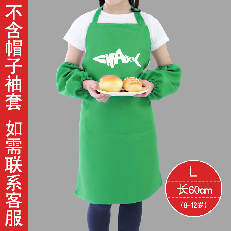 Delantal de pintura de color sólido de moda de estilo coreano anti-incrustante y a prueba de aceite cintura de jardín de infantes ropa de pintura para niños logotipo impreso personalizado