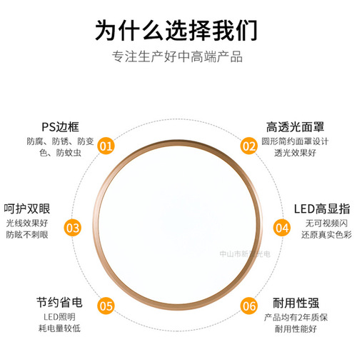 超薄简约LED三防吸顶灯卧室走廊卫生间阳台工程吸顶灯具批发