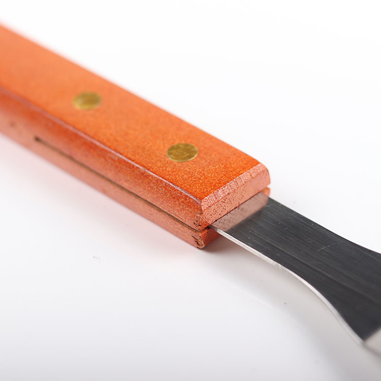 Fábrica directa mango de madera de acero inoxidable barbacoa horquilla barbacoa herramienta barbacoa tenedor estilo personalizado