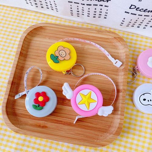 Leather tape measure cartoon cute measuring waist and bust portable mini small clothes measuring tape soft tape measure