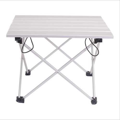 Outdoor aluminum alloy folding table camping lightweight portable picnic barbecue table simple large table camping aluminum plate table