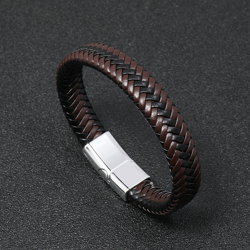 new simple braided leather bracelet