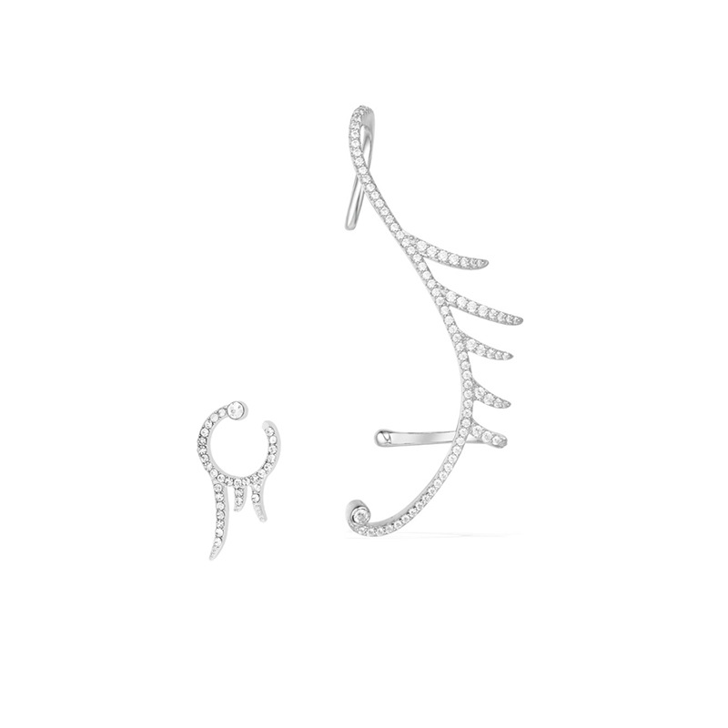 fashion personality diamond asymmetrical alloy earrings setpicture3