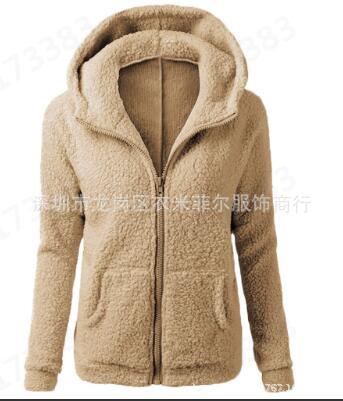 Popular Women's Clothing European And American Plush Sweater Women's Autumn And Winter Lamb Cashmere Women's New Coat