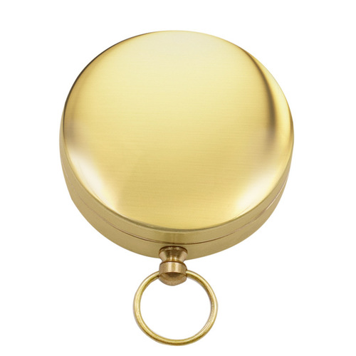 Portable Brass Compass North Needle with Flip Cover Outdoor Travel Metal Compass with Luminous Pocket Watch Type