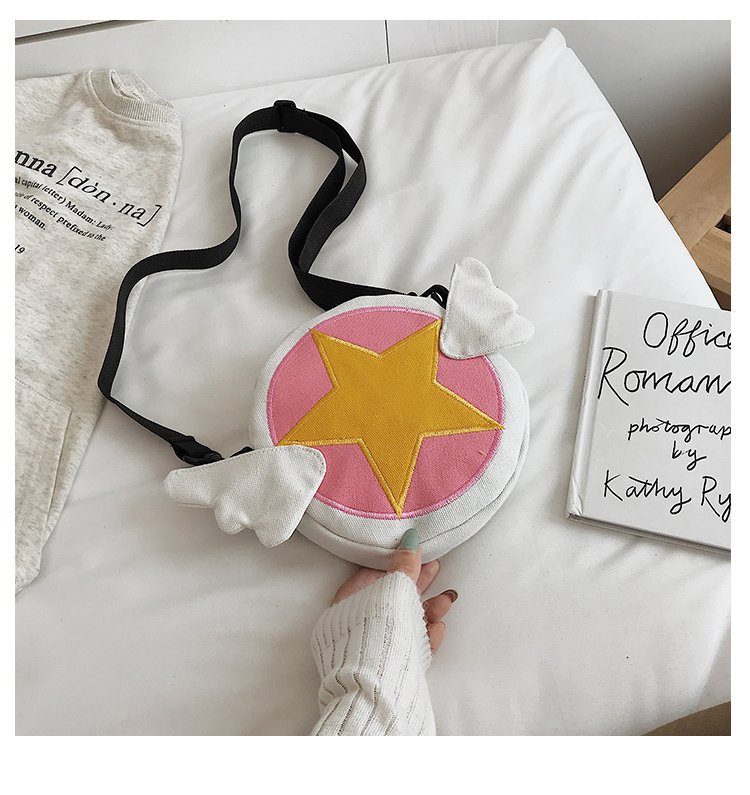 اليابانية أزياء جديد لطيف الكرتون ماجيك ساكورا قماش الكتف حقيبة فتاة لطيف مضحك محفظة بالجملة display picture 44