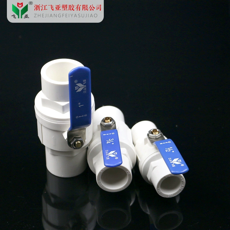 ПВХ ручка из нержавеющей стали шаровой клапан UPVC ручка из нержавеющей стали шаровой клапан переключающий клапан задвижка Быстрое открытие легкий твист клей