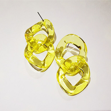 1 Pair Fashion Solid Color Patchwork Arylic Drop Earrings display picture 1