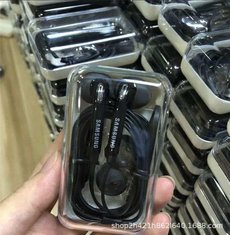 Совместимый пакет Samsung, оригинальные наушники, мобильный телефон, оптом, S6, S7, управление проводом