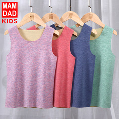 兒童加絨保暖背心秋冬新款無痕隨心裁背心保暖上衣中大童打底衫