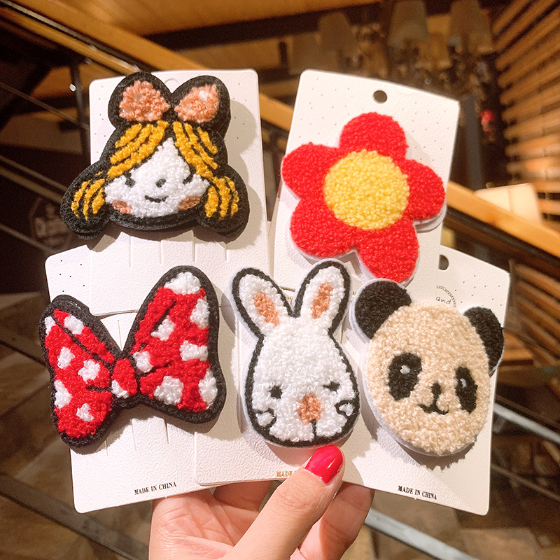 Lamb Plush Hairpin Cute Cartoon Side Bangs Clip Headdress Hairpin Wholesale display picture 1