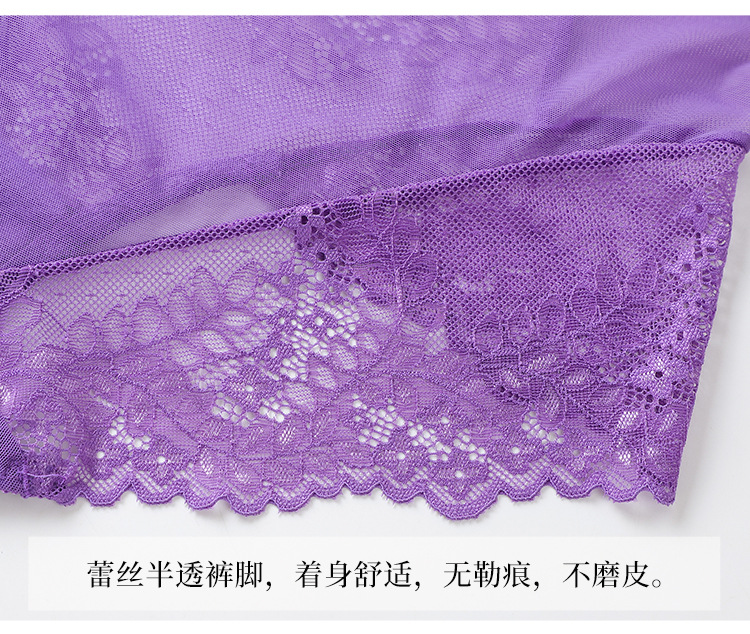 Sexy lace lace breathable and seamless women's briefs, semi-transparent mid-waist women's underwear manufacturer wholesale detail image 19