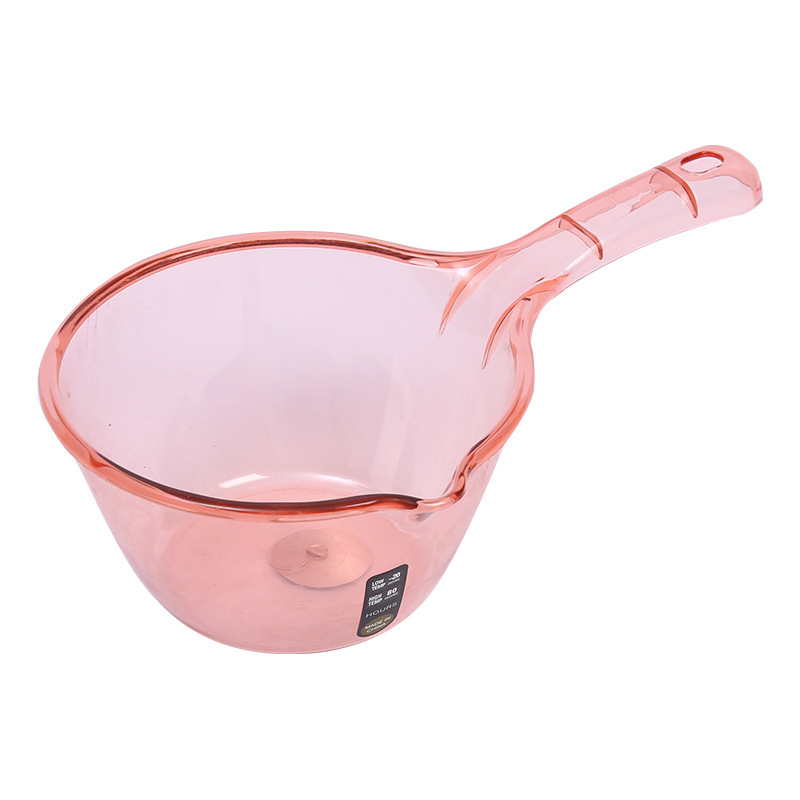 Cuchara de agua de plástico arroz Diao 2 yuanes tienda engrosada cuchara de agua transparente bebé baño cuchara de agua cocina mango largo cuchara de agua