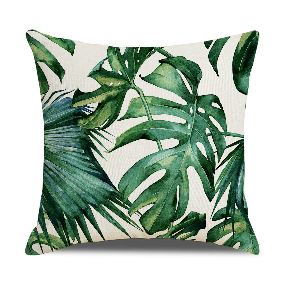 Fashion Plant Linen Pillow Cases display picture 3