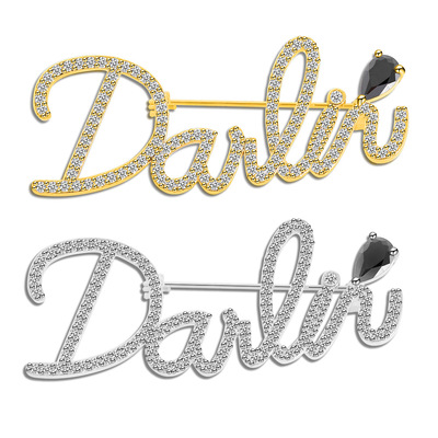 Darlin english Letters brooch Large have more cash than can be accounted for Cardigan Pin man coat overcoat Windbreaker Accessories
