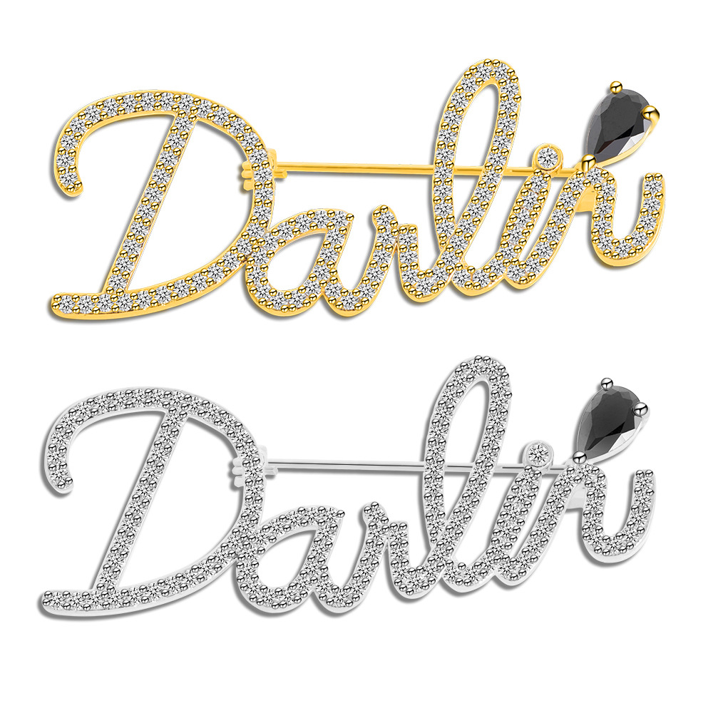 Darlin english Letters brooch Large have more cash than can be accounted for Cardigan Pin man coat overcoat Windbreaker Accessories
