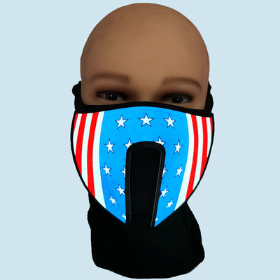 现货直销万圣节el发光面罩圣诞节礼品发光口罩亚马逊热销支持定制|ms